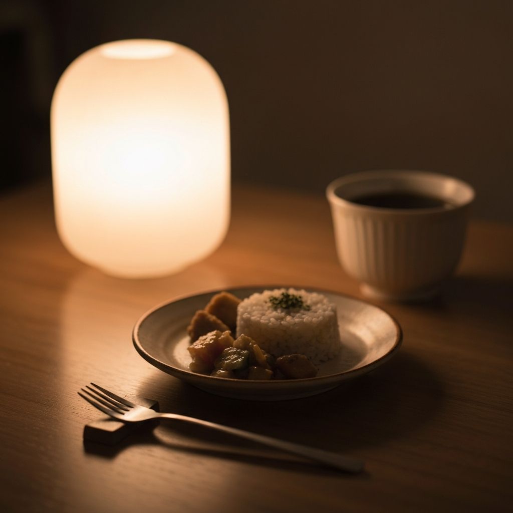 Laka večera sa zatopljenim osvetljenjem